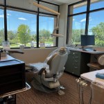 Dental chair set up for a comprehensive new-patient exam