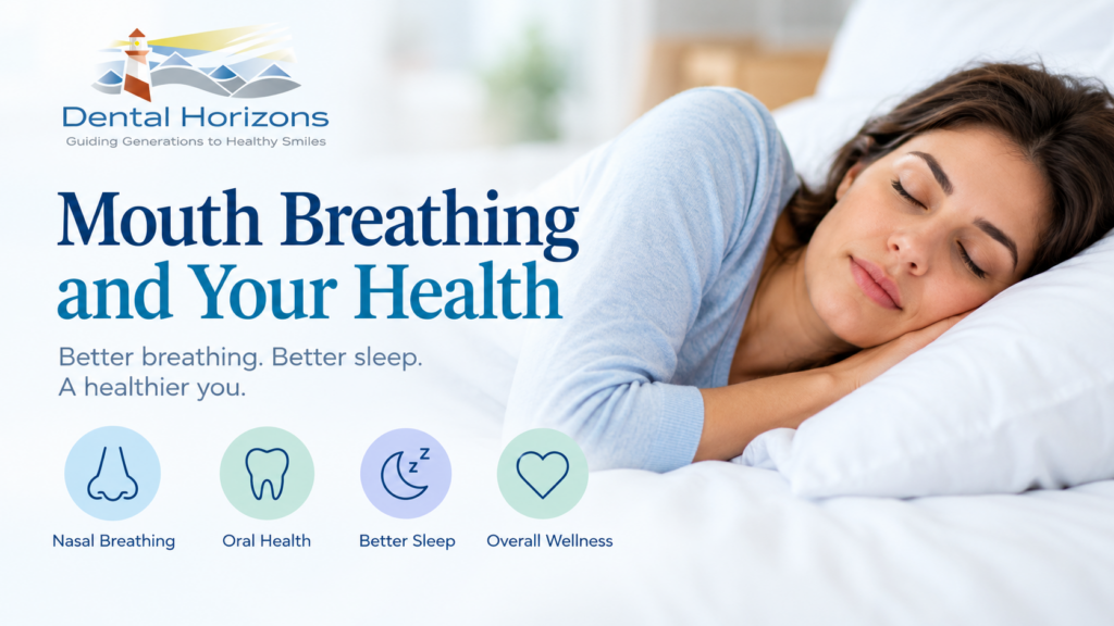 Person sleeping peacefully while learning about mouth breathing and airway health
